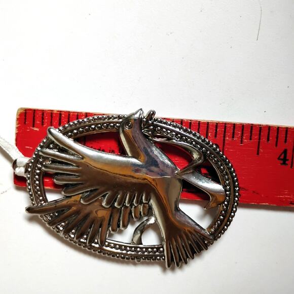 🕊️ Vintage Dove Ornament 🎄 Silver Plate Christmas Peace 1960s - Picture 5 of 7